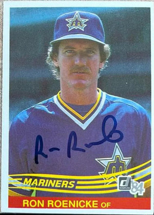 Ron Roenicke Signed 1984 Donruss Baseball Card - Seattle Mariners