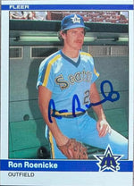 Ron Roenicke Signed 1984 Fleer Baseball Card - Seattle Mariners