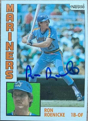 Ron Roenicke Signed 1984 Nestle Baseball Card - Seattle Mariners