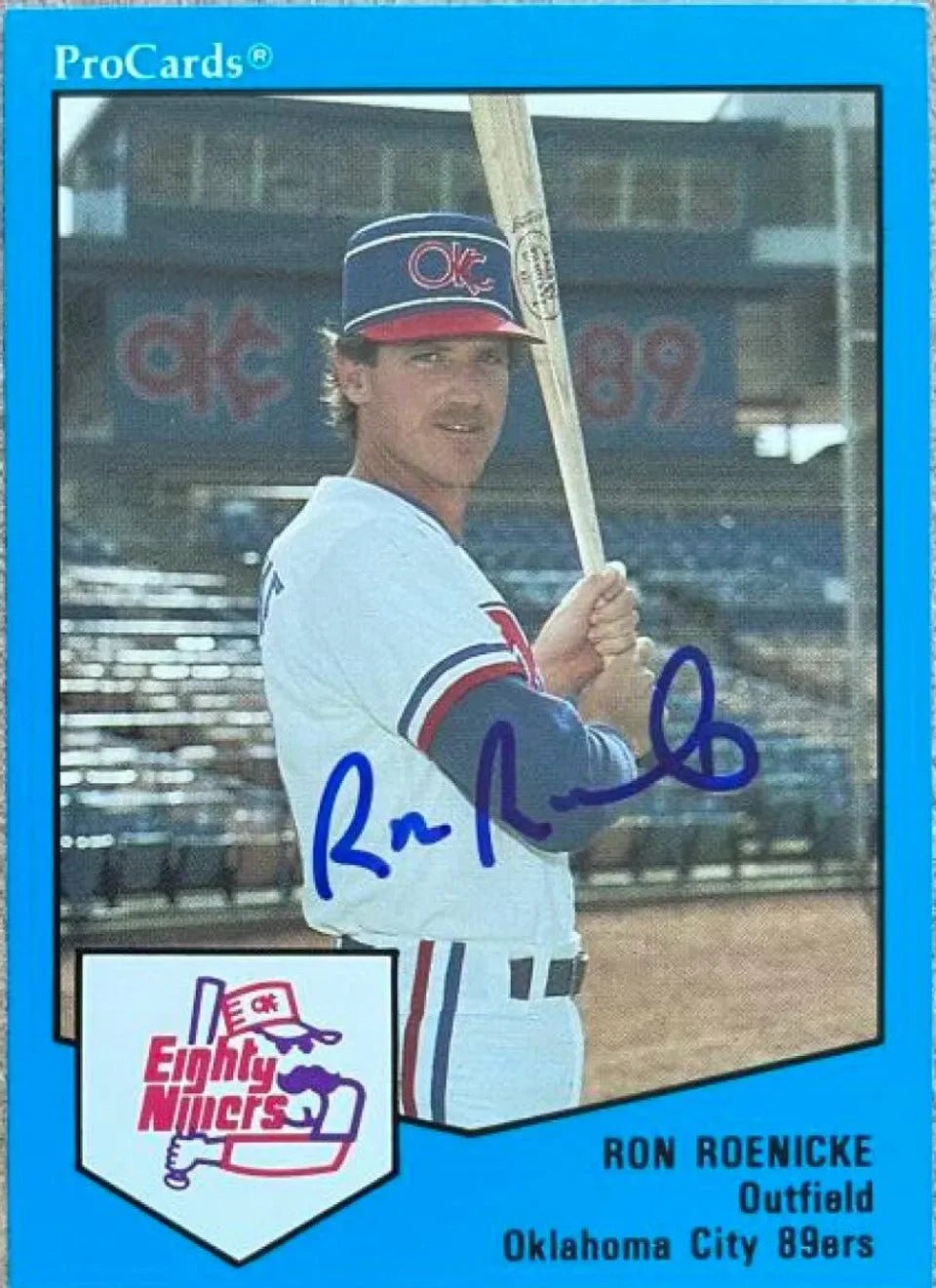 Ron Roenicke Signed 1989 ProCards Baseball Card - Oklahoma City 89ers