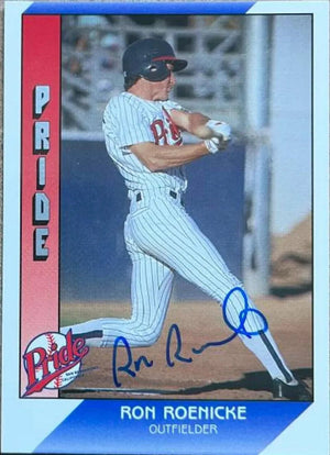 Ron Roenicke Signed 1991 Pacific Senior League Baseball Card - San Bernadino Pride