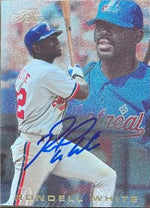 Rondell White Signed 1996 Flair (Silver) Baseball Card - Montreal Expos