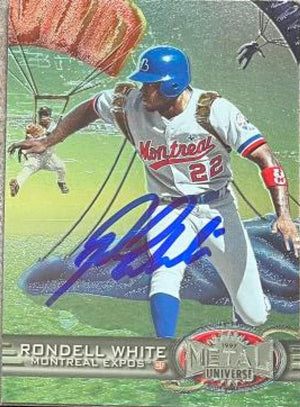 Rondell White Signed 1997 Metal Universe Baseball Card - Montreal Expos
