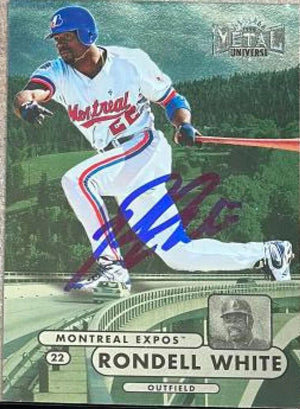 Rondell White Signed 1998 Metal Universe Baseball Card - Montreal Expos