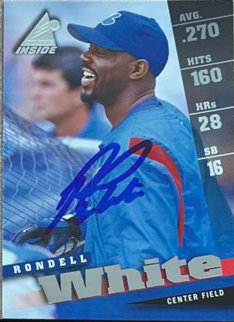 Rondell White Signed 1998 Pinnacle Inside Baseball Card - Montreal Expos