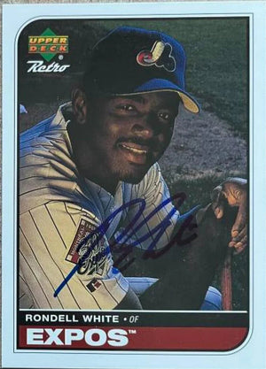 Rondell White Signed 1998 Upper Deck Retro Baseball Card - Montreal Expos