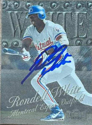 Rondell White Signed 1999 Metal Universe Baseball Card - Montreal Expos