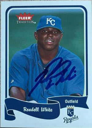 Rondell White Signed 2004 Fleer Tradition Baseball Card - Kansas City Royals