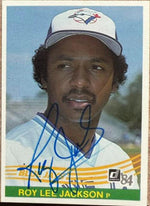 Roy Lee Jackson Signed 1984 Donruss Baseball Card - Toronto Blue Jays