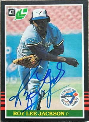 Roy Lee Jackson Signed 1985 Leaf Baseball Card - Toronto Blue Jays - PastPros