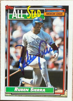 Ruben Sierra Signed 1992 Topps Baseball Card - Texas Rangers #403