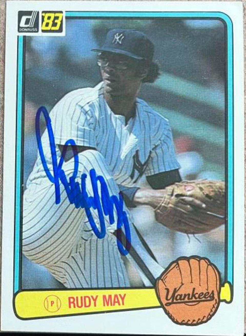 Rudy May Signed 1983 Donruss Baseball Card - New York Yankees - PastPros
