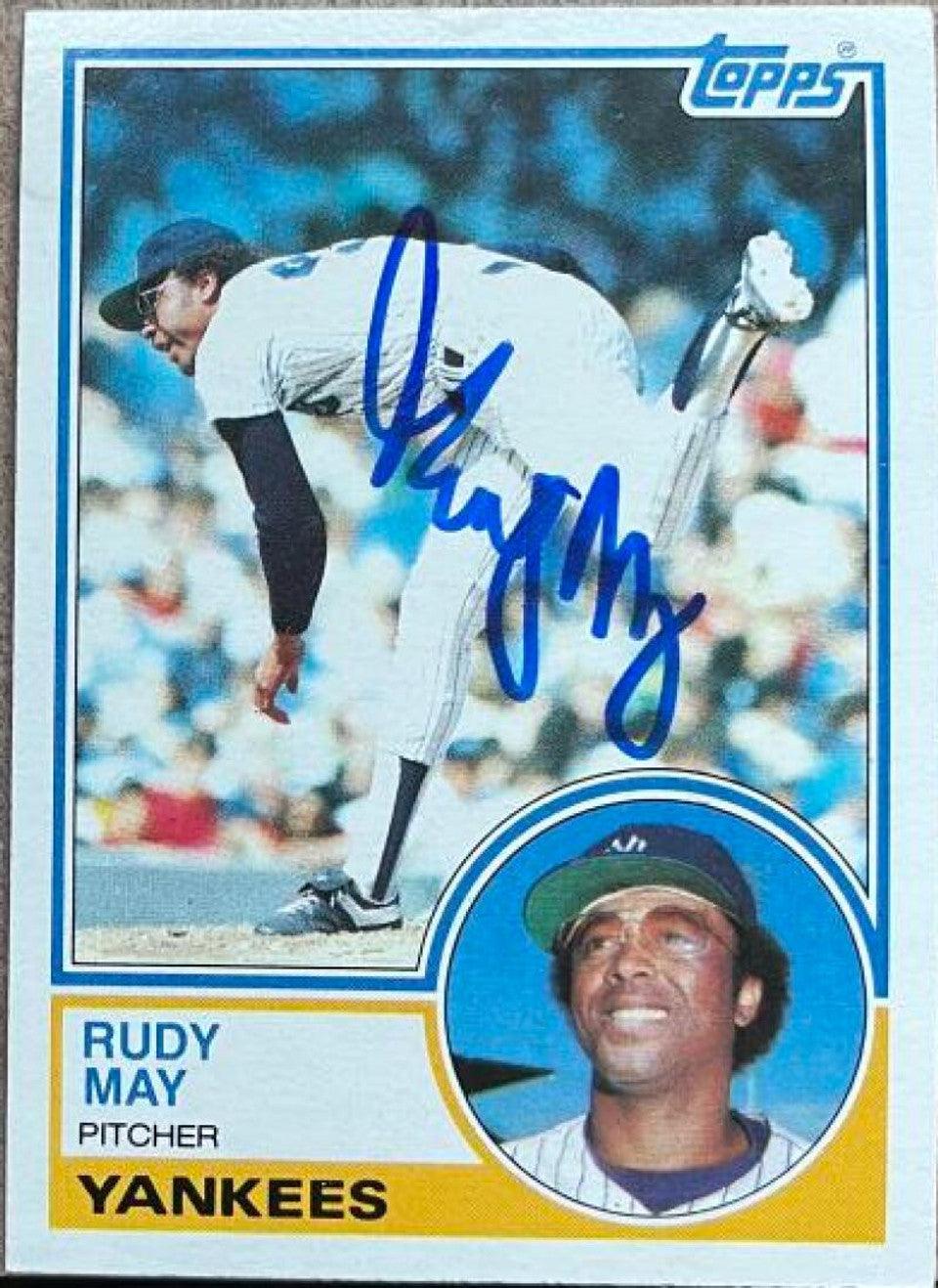 Rudy May Signed 1983 Topps Baseball Card - New York Yankees - PastPros