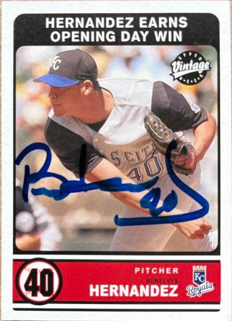 Runelvys Hernandez Signed 2003 Upper Deck Vintage Baseball Card - Kansas City Royals