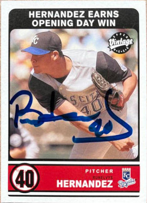 Runelvys Hernandez Signed 2003 Upper Deck Vintage Baseball Card - Kansas City Royals - PastPros
