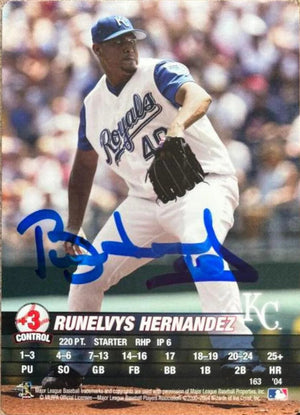 Runelvys Hernandez Signed 2004 MLB Showdown Baseball Card - Kansas City Royals