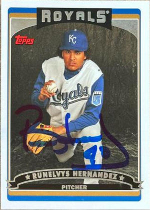 Runelvys Hernandez Signed 2006 Topps Baseball Card - Kansas City Royals - PastPros