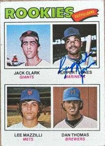 Ruppert Jones Signed 1977 Topps Baseball Card - Seattle Mariners