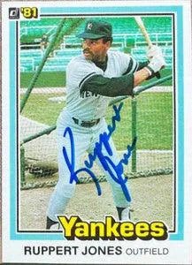 Ruppert Jones Signed 1981 Donruss Baseball Card - New York Yankees