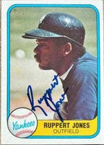 Ruppert Jones Signed 1981 Fleer Baseball Card - New York Yankees
