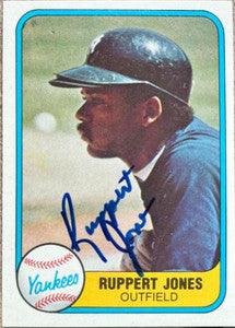Ruppert Jones Signed 1981 Fleer Baseball Card - New York Yankees - PastPros