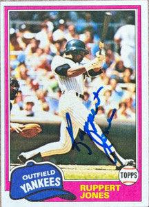 Ruppert Jones Signed 1981 Topps Baseball Card - New York Yankees - PastPros