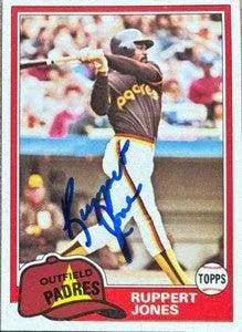 Ruppert Jones Signed 1981 Topps Traded Baseball Card - San Diego Padres