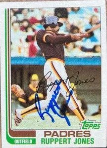 Ruppert Jones Signed 1982 Topps Baseball Card - San Diego Padres