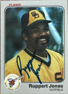 Ruppert Jones Signed 1983 Fleer Baseball Card - San Diego Padres - PastPros