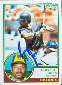 Ruppert Jones Signed 1983 Topps Baseball Card - San Diego Padres