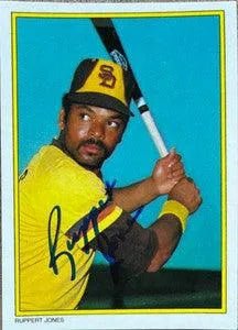 Ruppert Jones Signed 1983 Topps Glossy All-Star Baseball Card - San Diego Padres