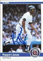 Ruppert Jones Signed 1984 Fleer Update Baseball Card - Detroit Tigers