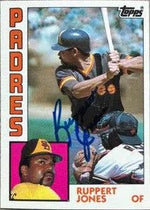 Ruppert Jones Signed 1984 Topps Tiffany Baseball Card - San Diego Padres