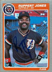 Ruppert Jones Signed 1985 Fleer Baseball Card - Detroit Tigers - PastPros