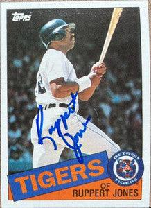 Ruppert Jones Signed 1985 Topps Baseball Card - Detroit Tigers - PastPros