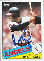 Ruppert Jones Signed 1985 Topps Traded Baseball Card - California Angels - PastPros