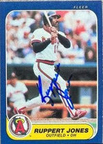 Ruppert Jones Signed 1986 Fleer Baseball Card - California Angels