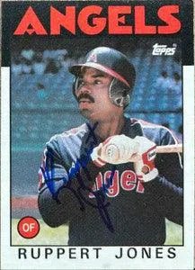 Ruppert Jones Signed 1986 Topps Baseball Card - California Angels