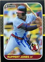Ruppert Jones Signed 1987 Donruss Baseball Card - California Angels