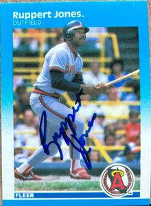 Ruppert Jones Signed 1987 Fleer Baseball Card - California Angels - PastPros