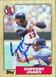 Ruppert Jones Signed 1987 Topps Baseball Card - California Angels - PastPros