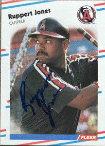 Ruppert Jones Signed 1988 Fleer Baseball Card - California Angels - PastPros