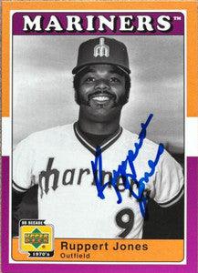Ruppert Jones Signed 2001 Upper Deck Decade 1970's Baseball Card - Seattle Mariners - PastPros