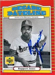 Ruppert Jones Signed 2001 Upper Deck Decade 1970's Baseball Card - Seattle Mariners