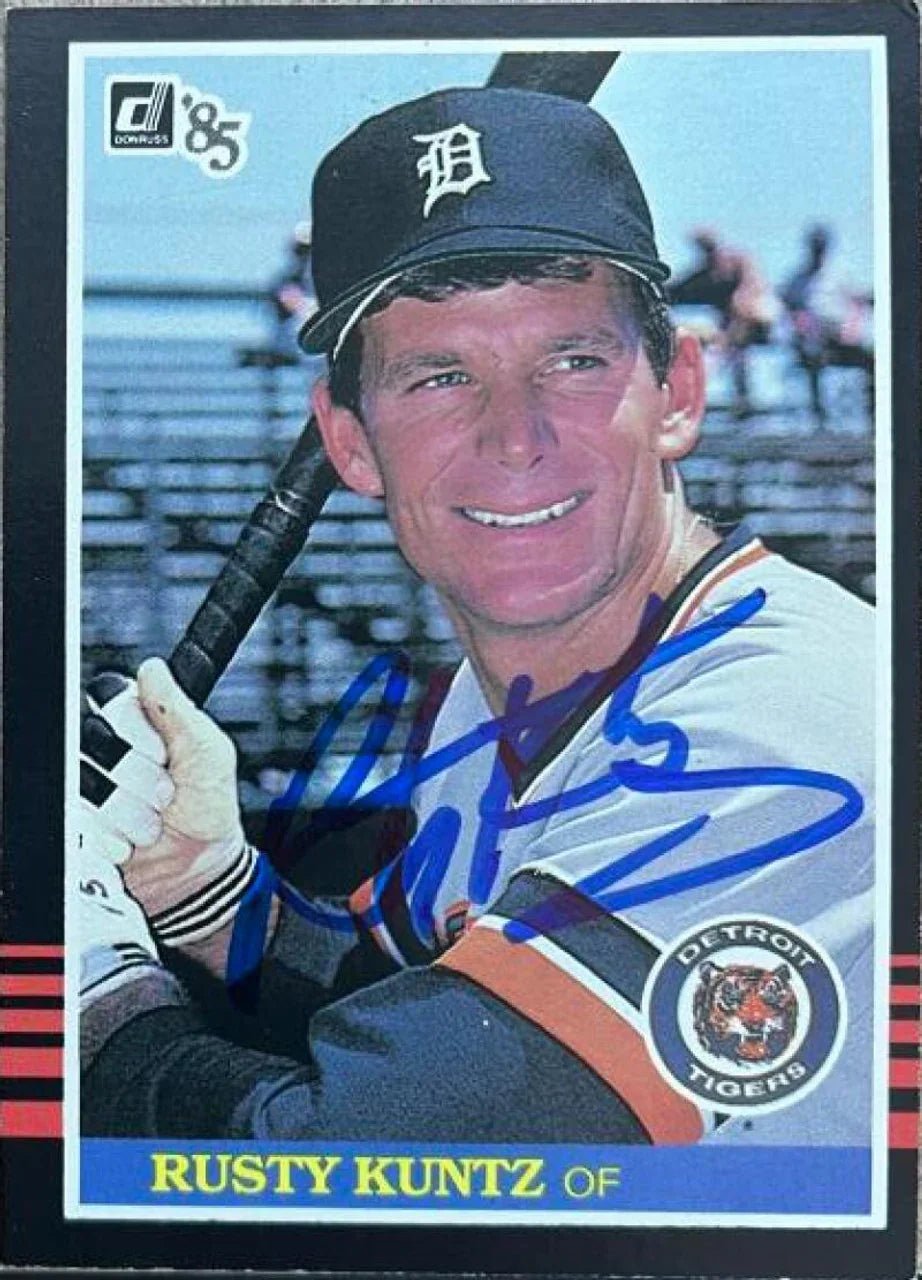 Rusty Kuntz Signed 1985 Donruss Baseball Card - Detroit Tigers