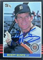 Rusty Kuntz Signed 1985 Donruss Baseball Card - Detroit Tigers