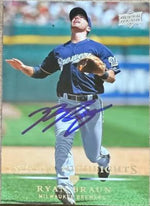 Ryan Braun Signed 2008 Upper Deck Baseball Card - Milwaukee Brewers #748 SH