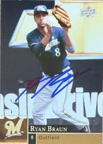 Ryan Braun Signed 2009 Upper Deck Baseball Card - Milwaukee Brewers 732 - PastPros