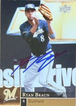 Ryan Braun Signed 2009 Upper Deck Baseball Card - Milwaukee Brewers 732 - PastPros