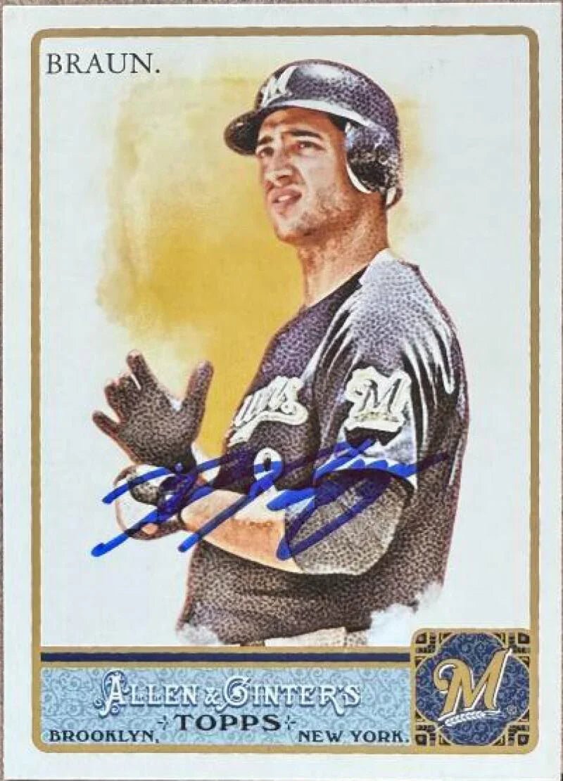 Ryan Braun Signed 2011 Topps Allen & Ginter Baseball Card - Milwaukee Brewers #300